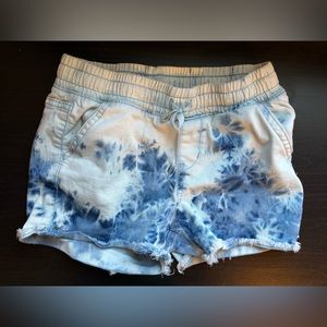 Cat & Jack Girls Blue Tie-dye Shorts L 10/12